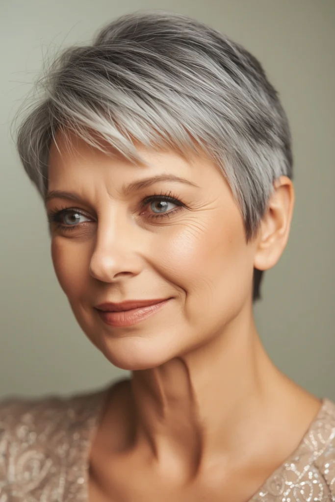 Layered bob hairstyle for thinning hair, easy to style
