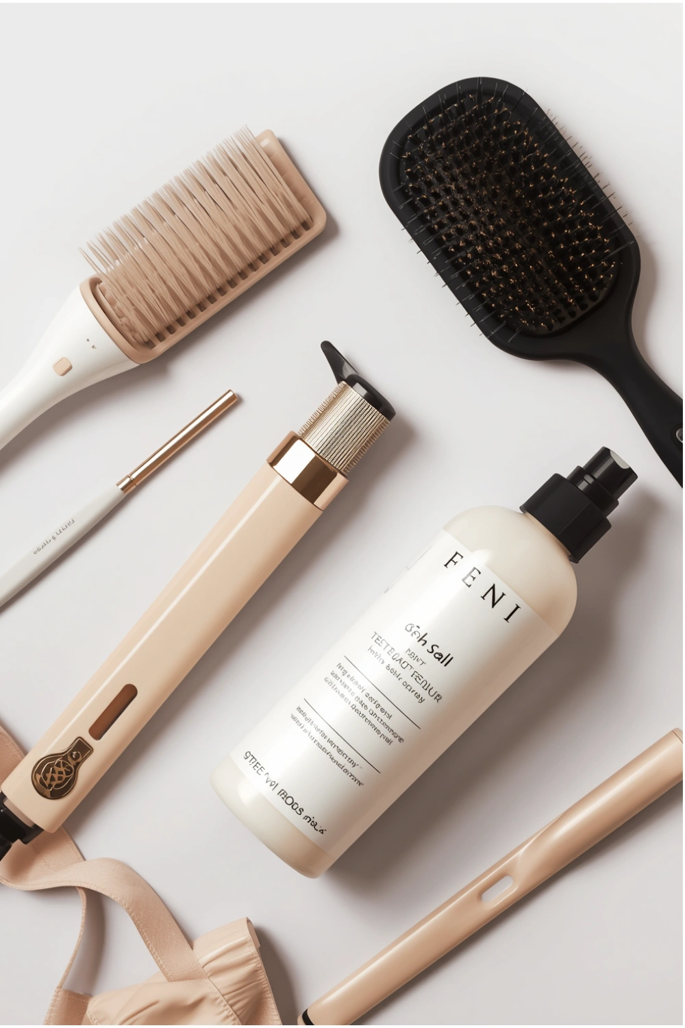 Hair styling tools used for shag haircut texture